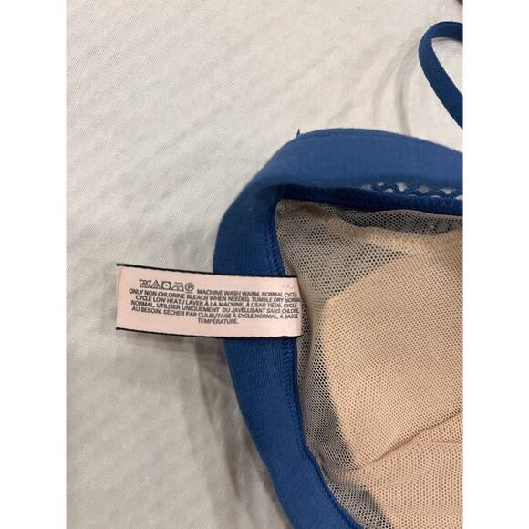 Victoria's Secret Women’s XS Lot of 2 Lace Bralettes Front Closure Blue/Red Pads - Picture 9 of 13